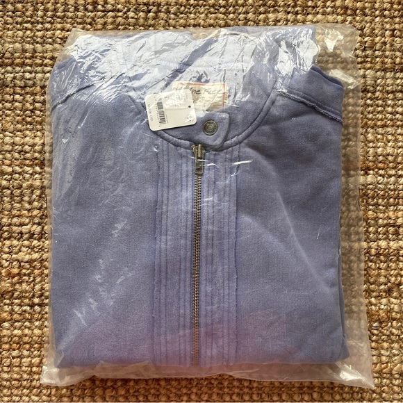 NEW Free People Lou Moto Zip Jacket In Prep Peri - Picture 6 of 14